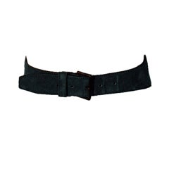 Alaia Emerald Suede Belt with Brass Studs, Circa 1990