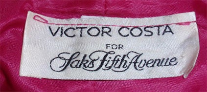 Victor Costa Pink Floral Cocktail Dress, Circa 1980