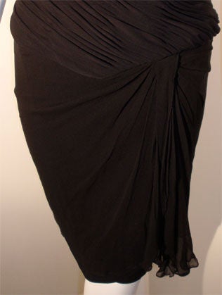 Vicky Tiel Black Strapless Cocktail Dress, Circa 1980 For Sale 3