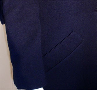 G. Beene Navy Blue Wool Coat With Cape, Circa 1960 6