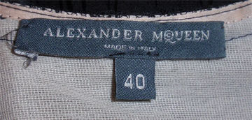 Alexander Mc Queen Black Chiffon Cocktail Dress, Circa 1990