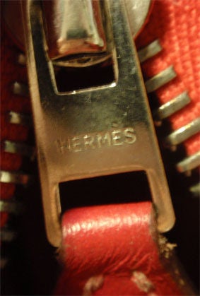 Hermes Red Shoulder Bag, Circa 1980