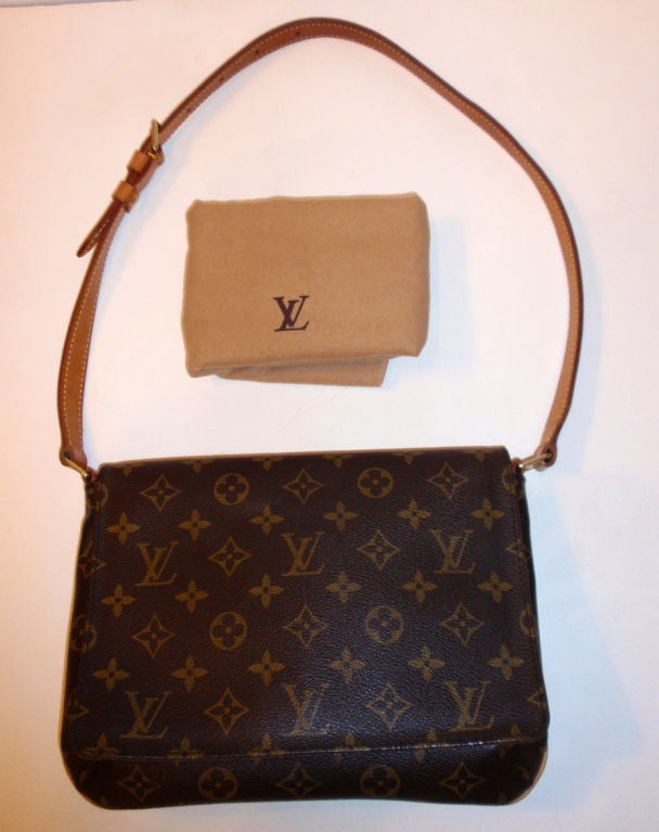 Women's Louis Vuitton Brown and Beige Monogram Shoulder Bag, Circa 1990