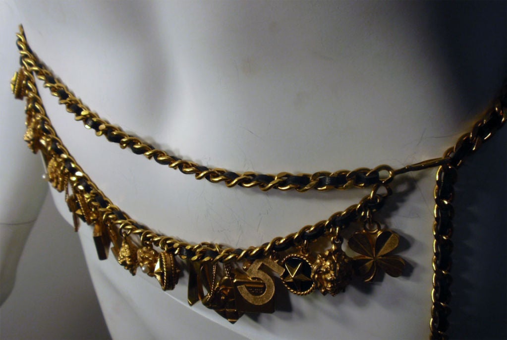 Women's Chanel Gold Charm Belt, Circa 1990