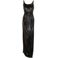 Vintage Chanel Long Black Evening Gown, Circa 1990