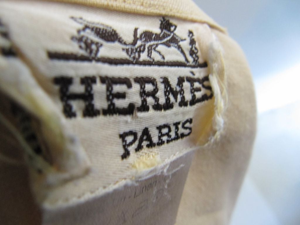 Hermes Yellow Linen 4 Pocket Jacket, Circa 1990