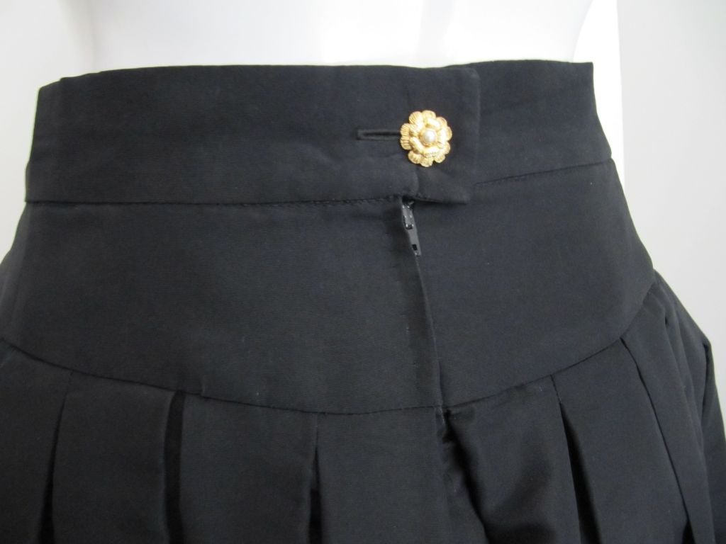 Chanel Black Pleated Ball Skirt, Circa 1980 1
