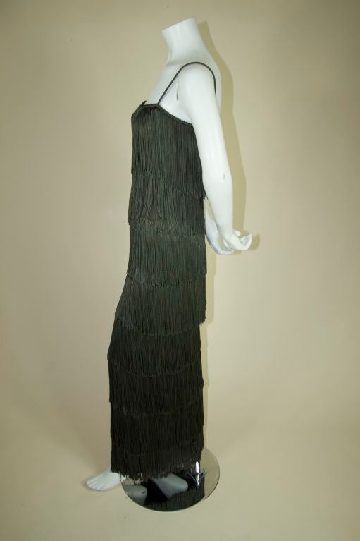 Bill Blass Fringe Gown