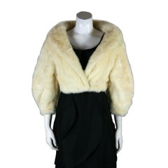 Christian Dior White Cropped Mink Coat