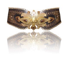 'Ceaser of Gstaad' Hand Made Leather & Metal Belt