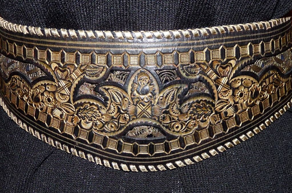 Women's 'Ceaser of Gstaad' Hand Made Leather & Metal Belt