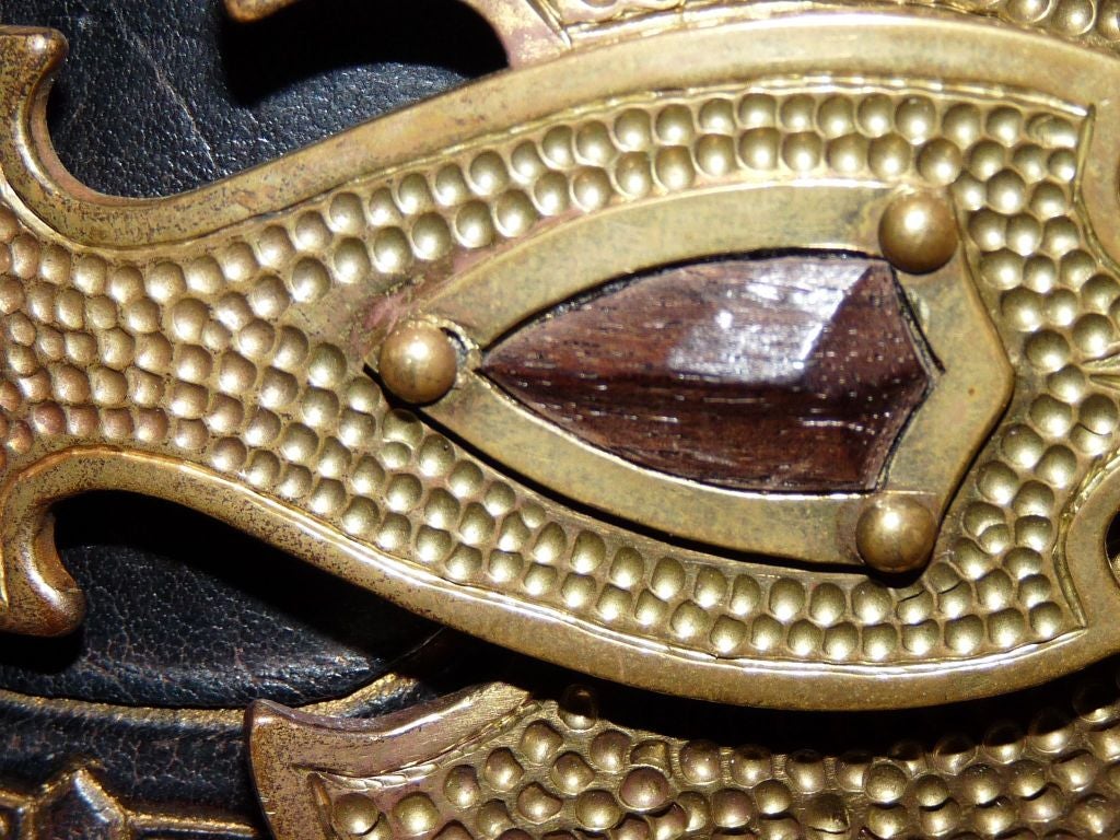 'Ceaser of Gstaad' Hand Made Leather & Metal Belt 2