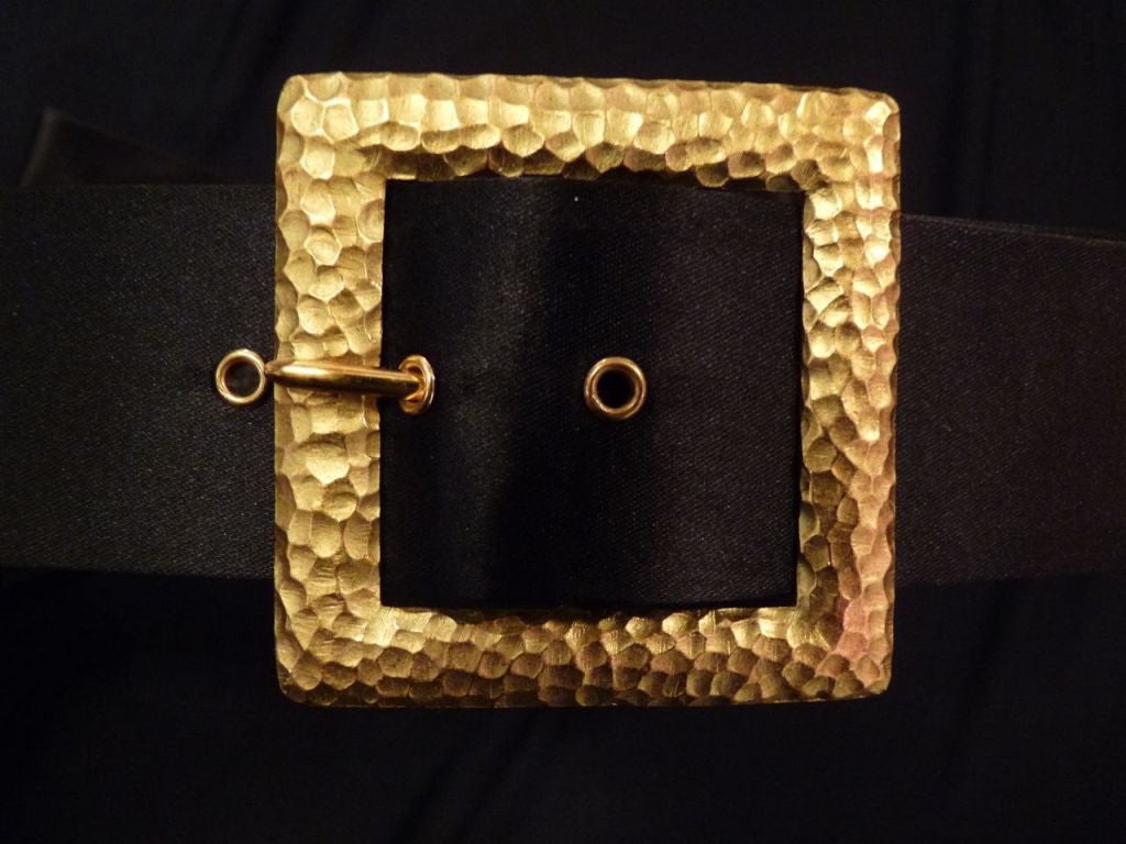 Women's Chanel Bow Belt with Gold Buckle.