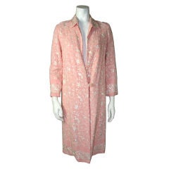 Vintage 1920s Pink Crepe Embroidered Coat