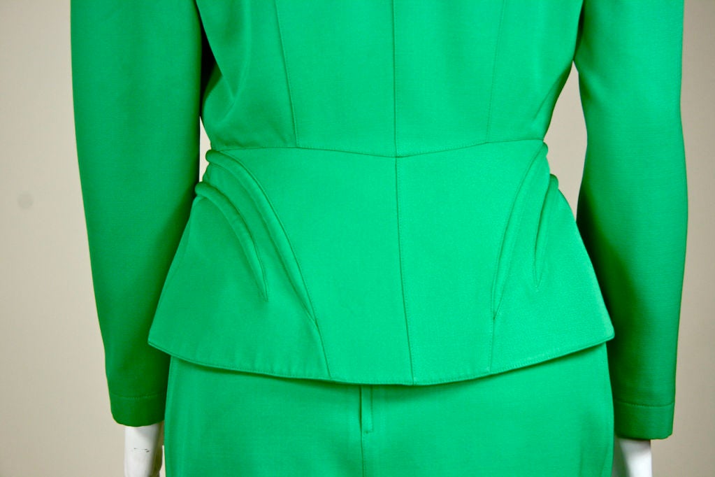 Mugler Green Skirt Suit For Sale 3