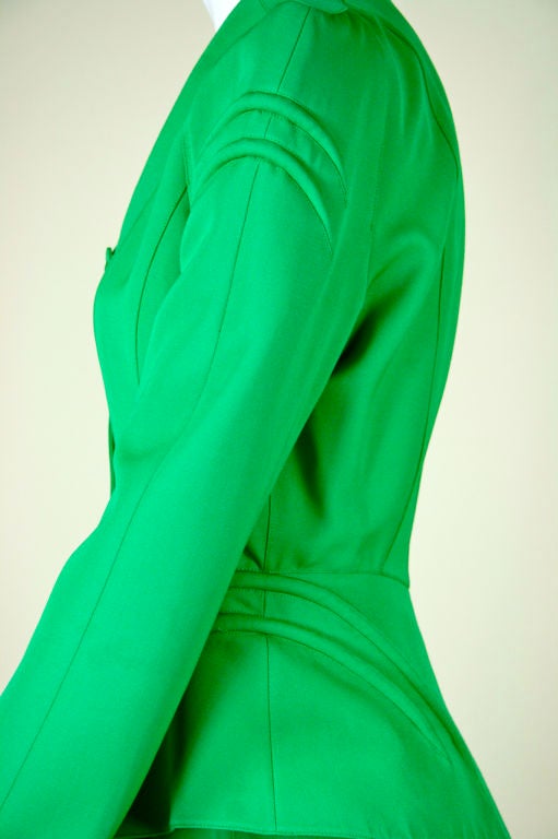 Mugler Green Skirt Suit For Sale 4