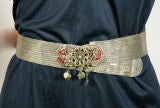 Ethnic Woven Brass Belt with Ornate Wirework Buckle.
