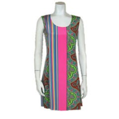 Versace Multi Colored Psychedelic Silk Dress
