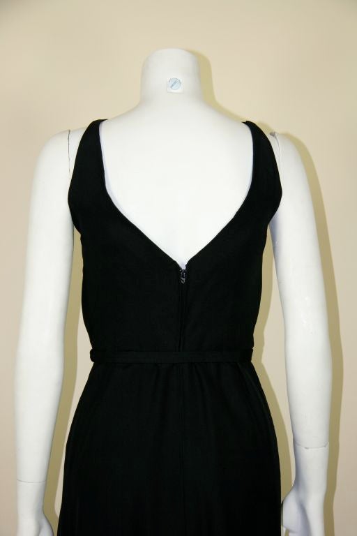 Mainbocher 1950s Classic Little Black Cocktail Dress For Sale 2
