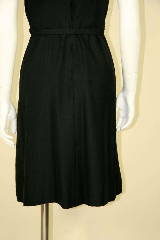 Mainbocher 1950s Classic Little Black Cocktail Dress For Sale 3