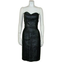 Patrick Kelly 1980s Embossed Cotton Croc Dress