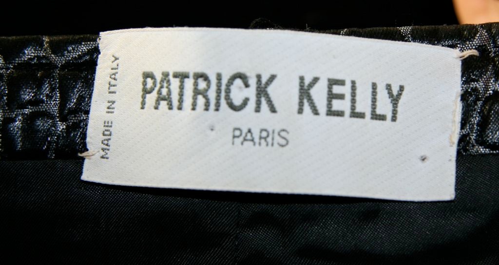 Patrick Kelly 1980s Embossed Cotton Croc Dress For Sale 3