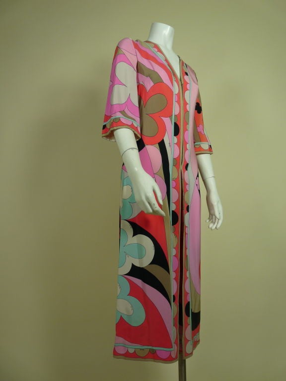 Women's Emilio Pucci 1970's Geometric Silk Jersey Jumpsuit