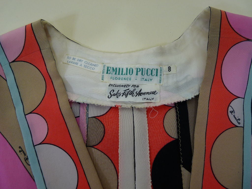 Emilio Pucci 1970's Geometric Silk Jersey Jumpsuit 5