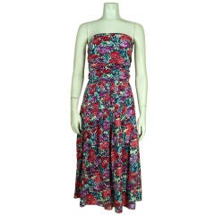 Oscar De La Renta Strapless Floral Dress Oscar De La Renta Strapless Floral Dress