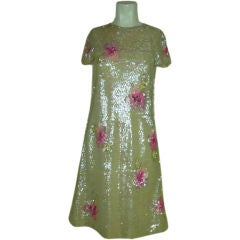 1960's Iridescent Sequined Dress