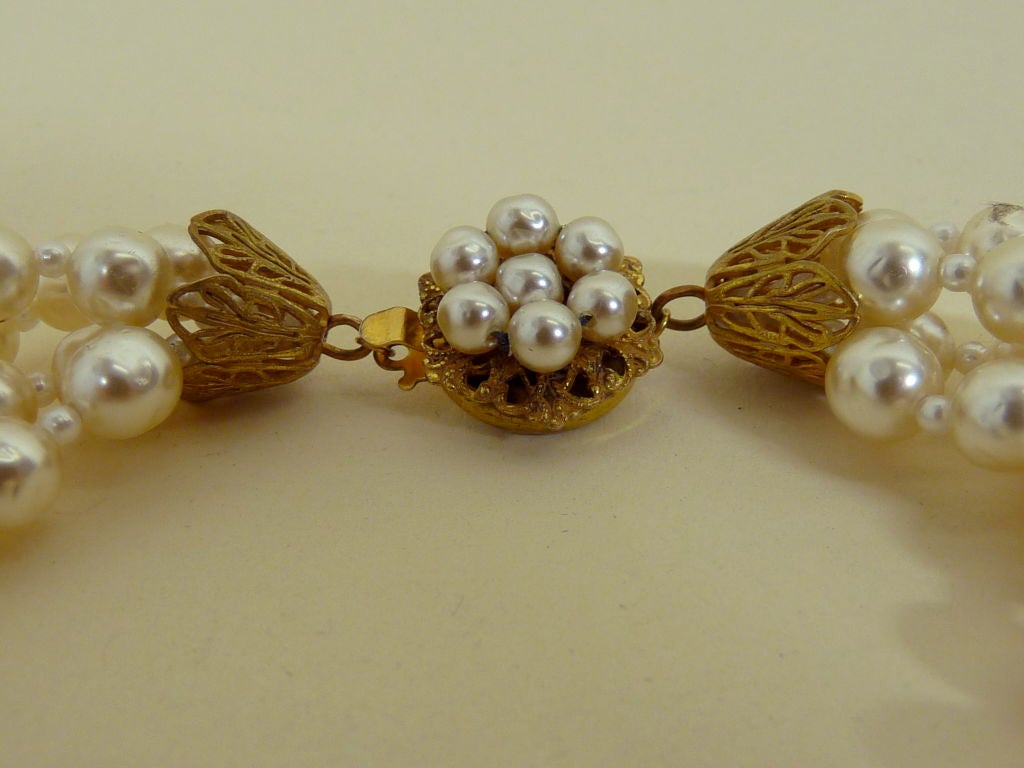 Women's Miriam Haskell 1950s Baroque Pearl Three-Piece Set