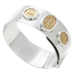 Lalaounis Silver  and Gold Cuff