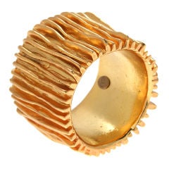 Christian Lacroix Gold Gilt Wooden Bracelet
