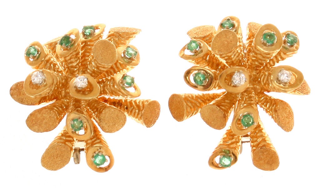 Modernist  Sculptural Italian Earrings