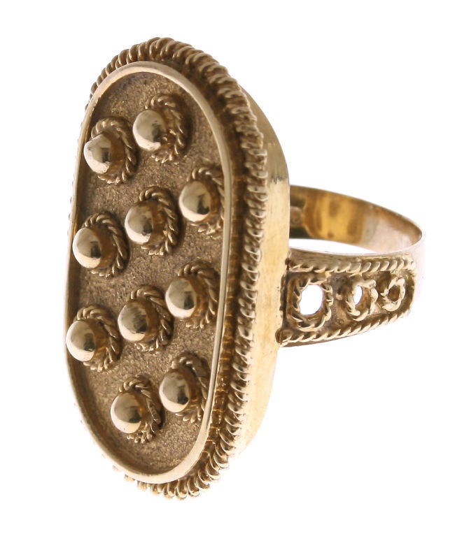 Etruscan Style 18kt  Gold Ring