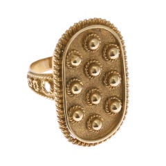 Etruscan Style 18kt  Gold Ring