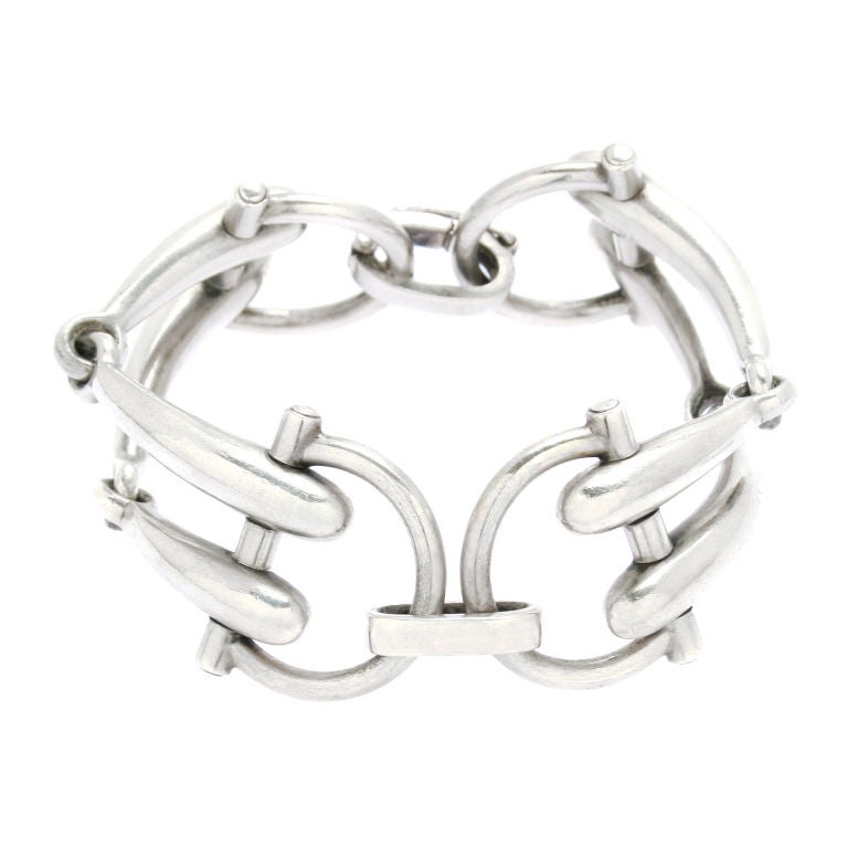 Gucci Sterling Horse Bit Bracelet