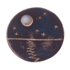 Rare Brooch  of the Moon and Stars by Los Castillo