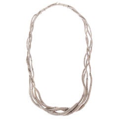 Vintage Unusual Modern Silver Necklace