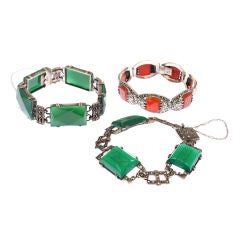 Antique Art Deco Marcasite Bracelets