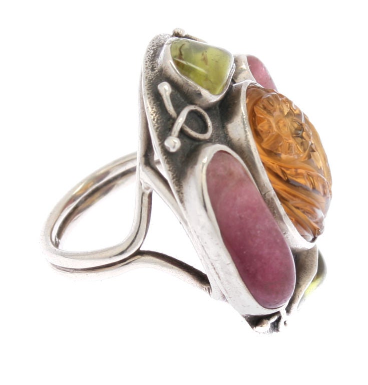 Women's Fred Skaggs Sterling Silver and Stone Ring