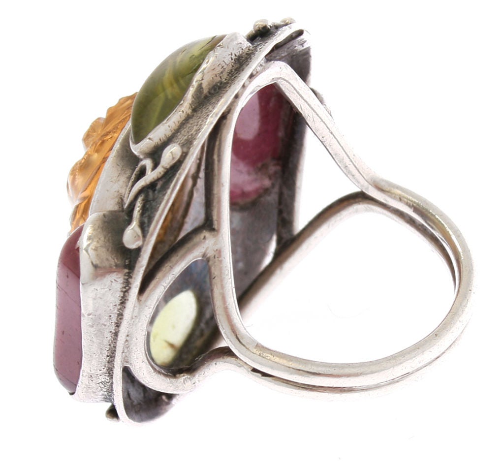Fred Skaggs Sterling Silver and Stone Ring 1