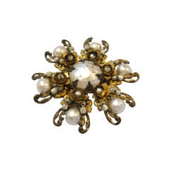 Vintage Miriam Haskell "Snowflake" Brooch