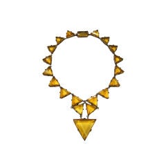 Striking 20
s Art Deco Crystal Necklace