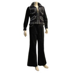 Silver Studded 1960's Groovy Pantsuit