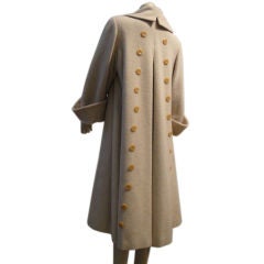 Vintage Lilli Ann Beige Button-Up Overcoat
