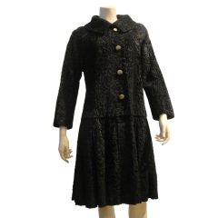 Vintage Charming Drop-Waist  Broad Tail Coat Dress