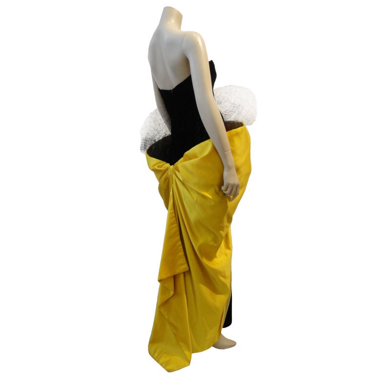 1980s Victor Costa Velvet/Silk Gown