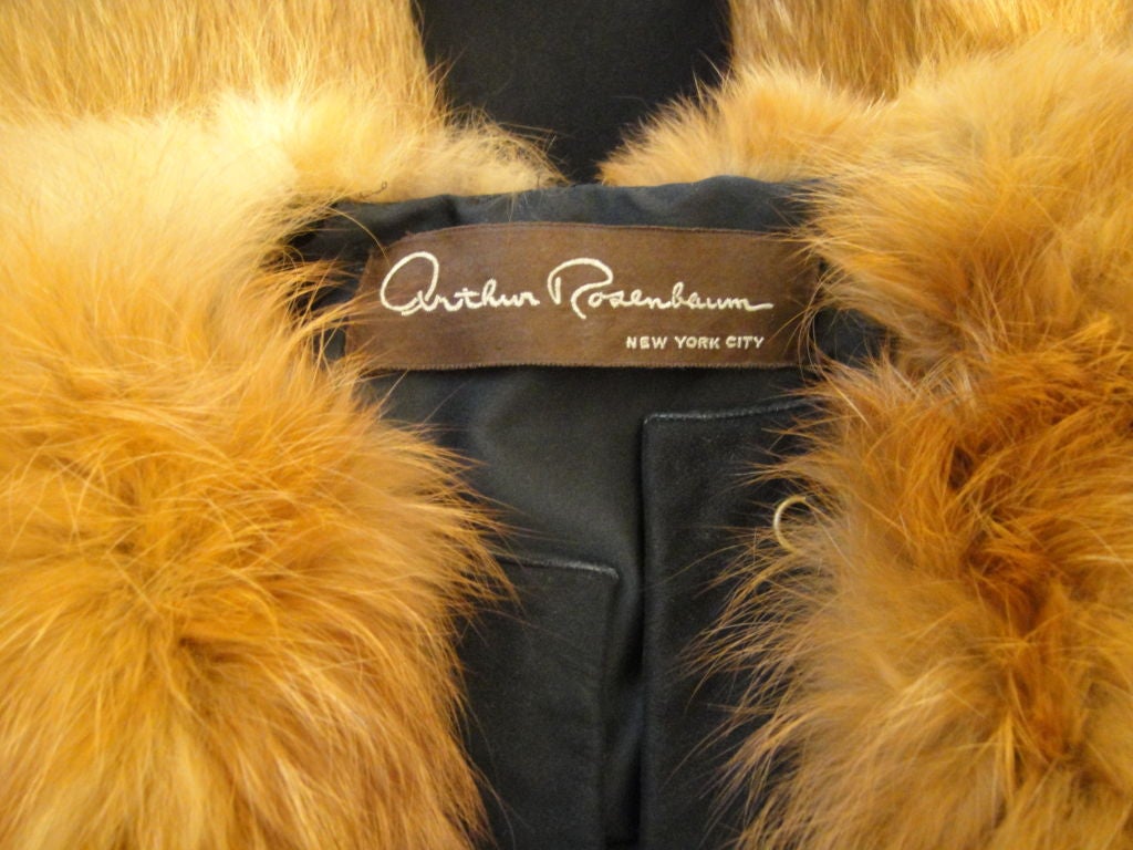 Fantastic 40s Red Fox/Suede Chubby Jacket at 1stDibs