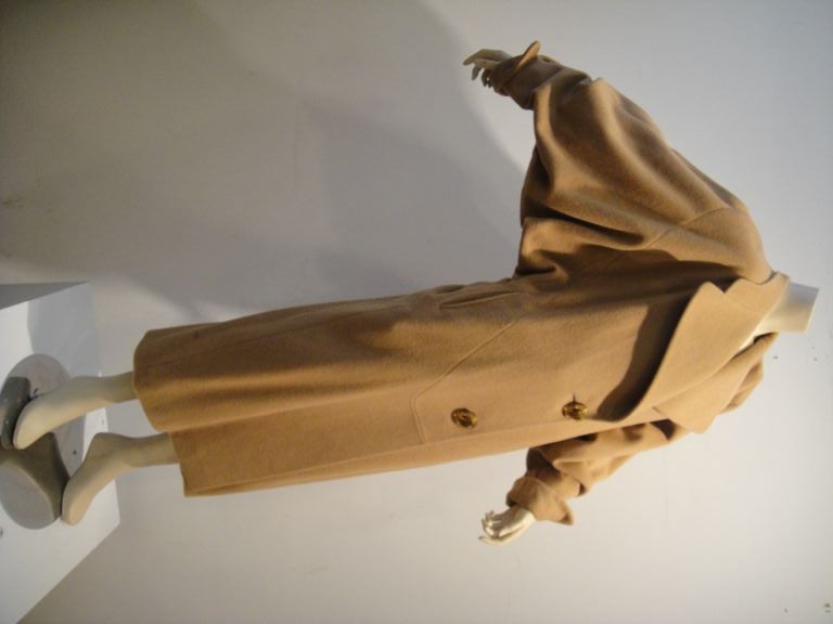 1980s Vicuna Extreme Dolman Sleeve Coat 1
